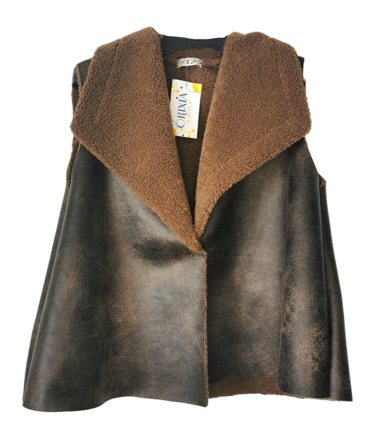 Gilet faux shearling